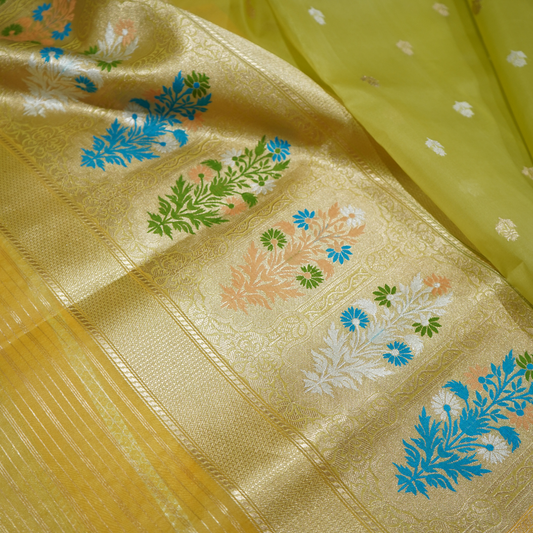 Pure Organza Skirt Pattern Handloom Saree