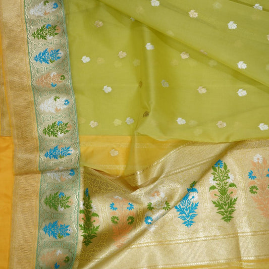 Pure Organza Skirt Pattern Handloom Saree